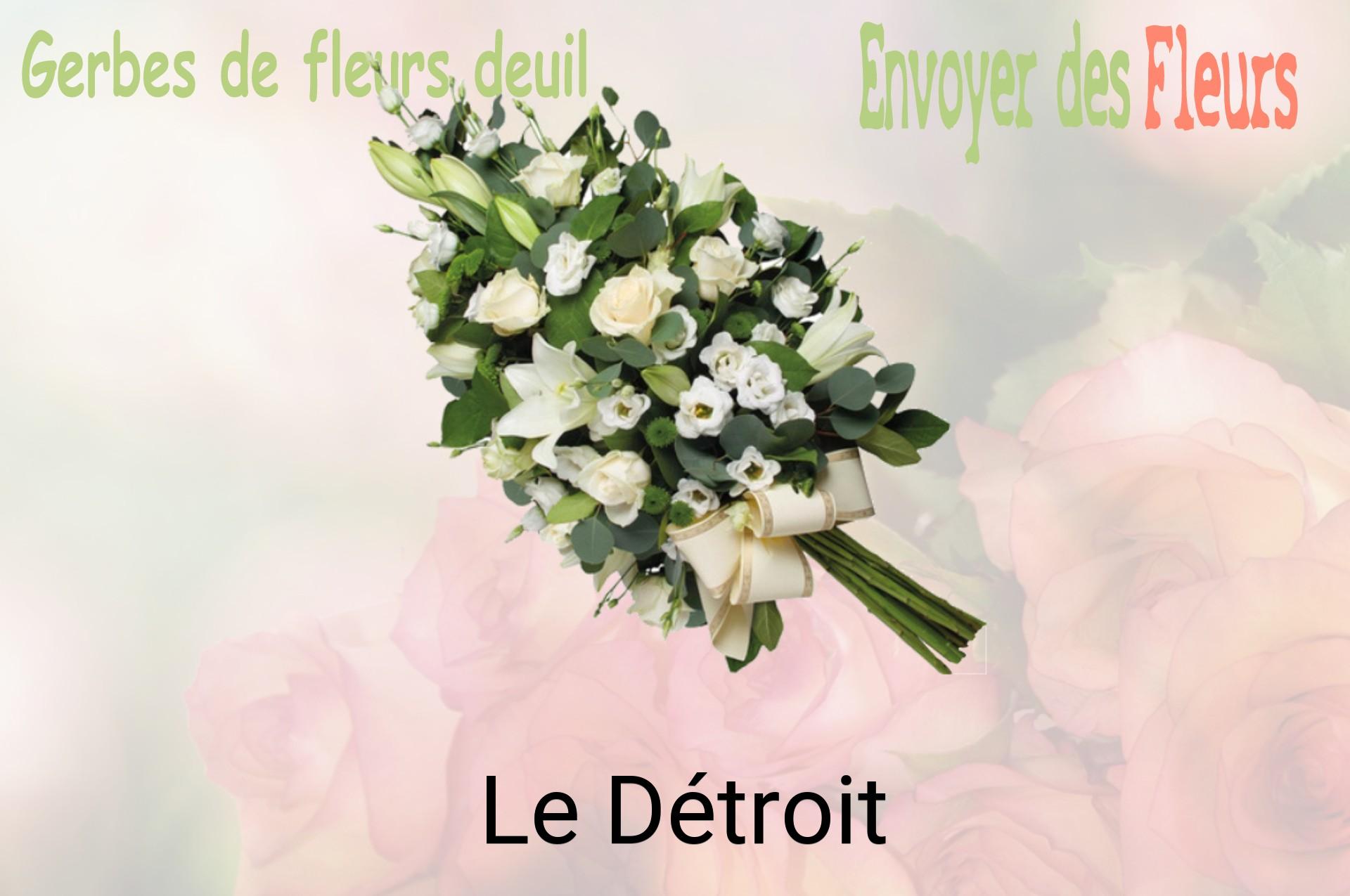 Gerbe de fleurs de deuil livrée à Le Détroit